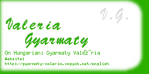 valeria gyarmaty business card